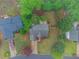 Bird's-eye view of a home showing its backyard, mature trees, and surrounding landscape at 4272 Glenlake Nw Dr, Kennesaw, GA 30144