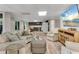 Basement living area boasts an open layout, including a kitchen and comfortable seating at 10005 Lakeview Pkwy, Villa Rica, GA 30180