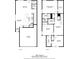 Two-story floor plan featuring a living room, dining area, kitchen, bedrooms, sitting room, and multiple baths at 1385 Vayda Ct, Marietta, GA 30066