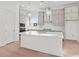 Modern kitchen features a large island, stainless steel appliances, and pendant lighting at 214 Strawberry Ln, Woodstock, GA 30189