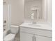 This bathroom has a shower, white vanity, and a large mirror at 7162 Linden Dr, South Fulton, GA 30349