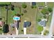 Aerial view of the property and neighborhood with generous lot sizes, pools, and mature trees at 502 Owens Springs Ln, Mcdonough, GA 30252