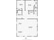 Floor plan showcasing layout with dimensions of bedrooms, kitchen, living and dining rooms at 214 Adeline Nw Ave, Atlanta, GA 30314