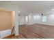 Spacious living room features recessed lighting and sleek, wood-look flooring at 214 Adeline Nw Ave, Atlanta, GA 30314
