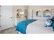 Comfortable bedroom features a soft carpet, inviting bed, and stylish modern decor at 26 Kensington St, Kingston, GA 30145