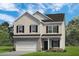 Charming two-story home featuring vinyl siding, a brick foundation, and an attached two-car garage at 26 Kensington St, Kingston, GA 30145