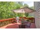 Wood deck with umbrella with views of the property at 2945 Barimore Pl, Dacula, GA 30019