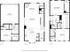Floorplan showing three floors featuring a garage, bedrooms, kitchen, and living areas at 4236 Tacoma Trce, Suwanee, GA 30024