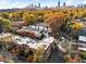 Aerial shot of apartments surrounded by trees and a city skyline on the horizon at 802 Frederica Ne St # 5, Atlanta, GA 30306