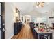 Spacious living room with hardwood floors, vaulted ceilings, and a cozy fireplace at 142 Jaime Dr, Canton, GA 30114