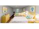 Bedroom boasts two beds, a dresser, and bright decor at 4261 Autumn Hill Dr, Stone Mountain, GA 30083
