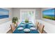 This dining room has seating for six and wainscotting at 4261 Autumn Hill Dr, Stone Mountain, GA 30083