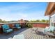 A cozy outdoor deck offers lots of seating and is perfect for entertaining at 64 Emerson Hill Sq, Marietta, GA 30060