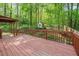 Enjoy a spacious back deck with lush greenery at 3627 Pebble Hill Ne Dr, Marietta, GA 30062