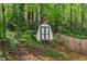 Backyard shed with a wooden fence at 3627 Pebble Hill Ne Dr, Marietta, GA 30062