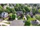 Aerial view of a luxurious home nestled in a lush, tree-filled neighborhood on a cul-de-sac at 470 W Magnolia Cir, Johns Creek, GA 30005