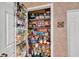 Pantry with shelving system, providing ample storage space at 2262 Silver Fox Ln, Buford, GA 30519
