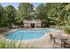 Community pool with lounge chairs and a covered pool house, perfect for relaxation and outdoor enjoyment at 603 Spring Heights Se Ln # 6, Smyrna, GA 30080