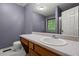 Bathroom with a vanity, toilet, tile floors, and shower door at 148 White Pine Ln, Temple, GA 30179