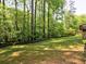Expansive backyard featuring lush green lawn and a backdrop of mature trees for serene privacy at 351 Ridgewater Dr, Marietta, GA 30068