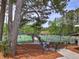 Well-kept tennis courts with mature trees providing shade, creating a pleasant atmosphere for outdoor activities at 351 Ridgewater Dr, Marietta, GA 30068