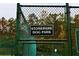 Stonepark Dog Park sign at community dog park for residents to enjoy with their pets at 2007 Wingate Way, Atlanta, GA 30350