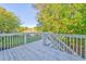 Lovely white wood deck overlooking green backyard at 6 Sentry Rdg, Dallas, GA 30157