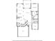 Floor plan showing the layout of the laundry room, kitchen, dining room, living room, and primary bedroom at 123 Heritage Pointe, Woodstock, GA 30189