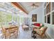 Sunroom with a glass roof, lots of seating and view at 123 Heritage Pointe, Woodstock, GA 30189