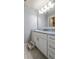 Bathroom featuring a vanity with double sinks, marble countertop, and step stool for  at 2823 Seagrave Way, Marietta, GA 30066