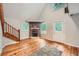 Living room with hardwood floors and cozy fireplace at 2010 Univeter Rd, Canton, GA 30115