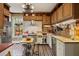 Charming kitchen with butcher block countertops, stainless steel appliances, and patterned tile floors at 452 Cherokee Ne St, Marietta, GA 30060