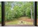 A charming backyard with a stone fire pit offers views of the surrounding landscape at 0 Chattahoochee St, Roswell, GA 30075