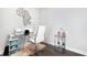 Stylish home office space featuring modern desk, chair, decor, and sleek bar cart at 325 E Paces Ferry Ne Rd # 1803, Atlanta, GA 30305