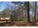 Exterior view of home with lots of trees and lush land, perfect for a peaceful retreat with privacy in a natural setting at 8740 Atlanta Newnan Rd, Chattahoochee Hills, GA 30268