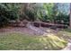 Lush backyard featuring manicured bushes, trees, and mulched landscape, perfect for outdoor enjoyment at 1976 Cobblestone Ne Cir, Atlanta, GA 30319