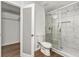 Bathroom with glass shower and stylish tile at 2254 Lisbon Ln, Jonesboro, GA 30236