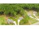 Aerial view of houses on a large lot with lots of trees and a pool at 475 Mcdonough Rd, Fayetteville, GA 30214