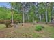 Scenic backyard featuring lush greenery and a privacy fence, creating a peaceful outdoor space at 191 Gates Mill Dr, Lawrenceville, GA 30045