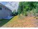 Backyard landscape with healthy grass and mature trees, great for outdoor activities at 6757 Delaware Bnd, Fairburn, GA 30213