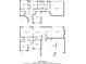 Floorplans featuring both first and second floors, including living room, kitchen, bedrooms, and garage at 6757 Delaware Bnd, Fairburn, GA 30213