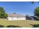 An expansive backyard featuring well-maintained grass, mature trees, and a clear blue sky at 7105 Boulder Pass, Union City, GA 30291