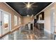 This kitchenette offers stainless steel appliances, bar seating, and access to outdoors at 5106 Davis Love Dr, Cumming, GA 30041
