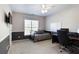 Bedroom with two-tone wall paint, a daybed, a ceiling fan and an office desk at 2248 Fort Se Dr, Smyrna, GA 30080