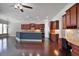 Open kitchen with custom cabinets, modern appliances, granite counters, and eat-in island at 2248 Fort Se Dr, Smyrna, GA 30080