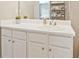 Bathroom with white vanity, cabinet storage and chrome finished knobs at 384 Parc River Blvd, Lawrenceville, GA 30046