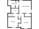 Upstairs floor plan showcasing primary bedroom with ensuite, two additional bedrooms, and hall bath at 655 Poplar Rd, Dallas, GA 30157
