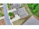 Top-down perspective reveals a well-maintained brick house, lush green lawns, and mature trees surrounding the property at 4395 Wildbrooke Pkwy, Cumming, GA 30041