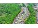Overhead shot showcasing a home in a peaceful community with lush, mature trees at 4395 Wildbrooke Pkwy, Cumming, GA 30041