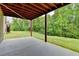 Spacious covered patio overlooking the lush green backyard, perfect for outdoor entertaining and relaxation at 4395 Wildbrooke Pkwy, Cumming, GA 30041